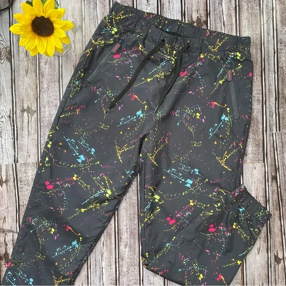 Tipsy Elves Neon Nightcrawl Windbreaker pants NWOT Unisex size Medium - Picture 2 of 9